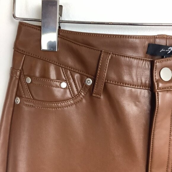 7 FOR ALL MANKIND FAUX LEATHER PANTS S - Picture 6 of 11